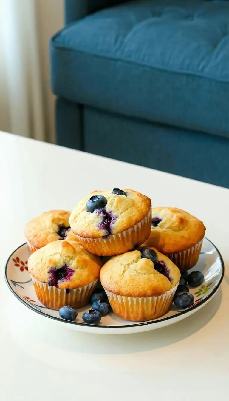 Receita de Muffins Saudáveis de Mirtilo
