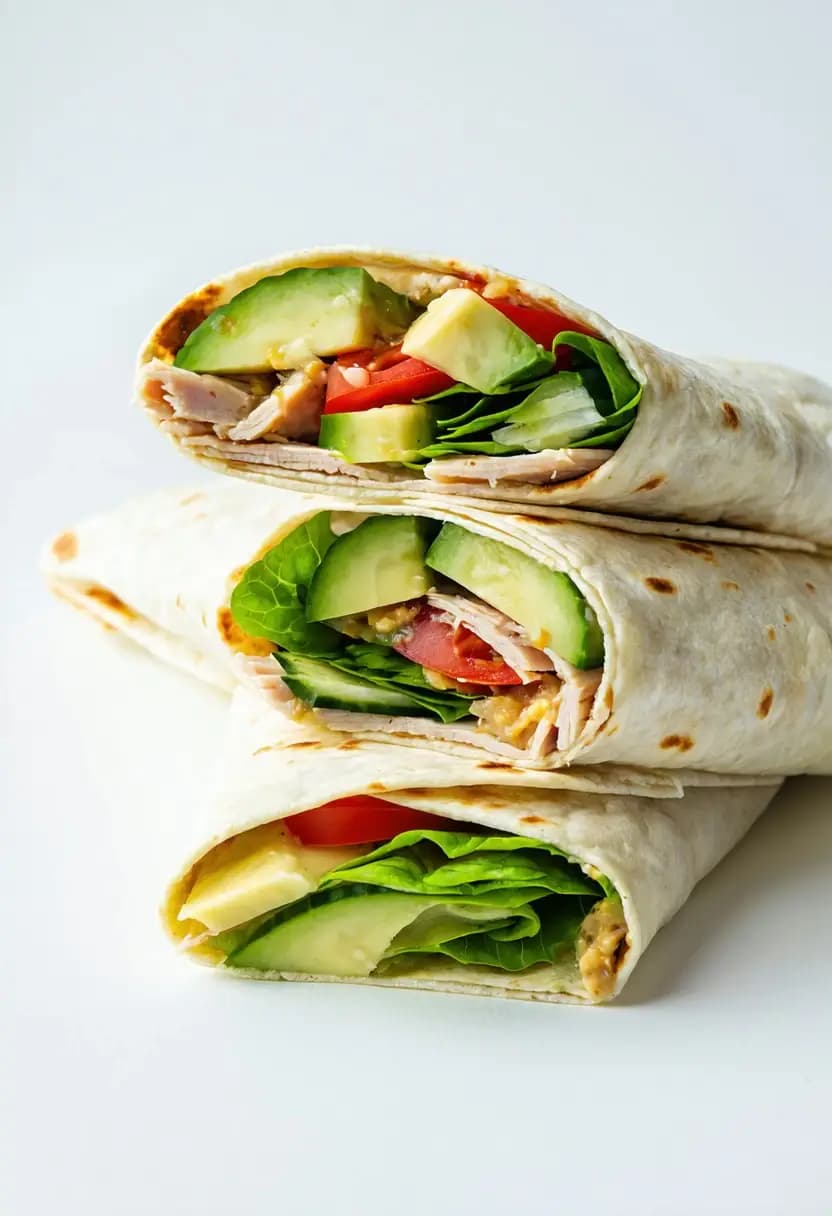 Receita de Wrap de Peru Saudável