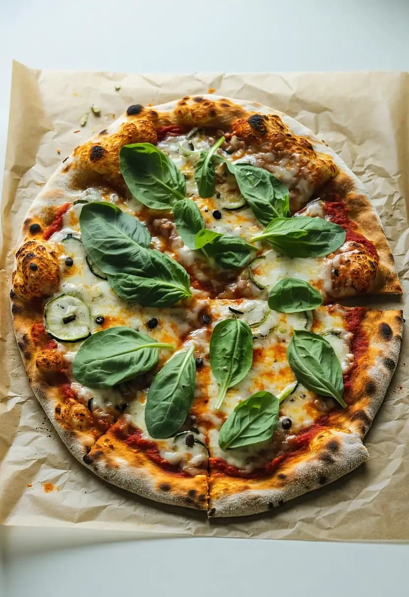 Receita de Pizza Saudável com Vegetais
