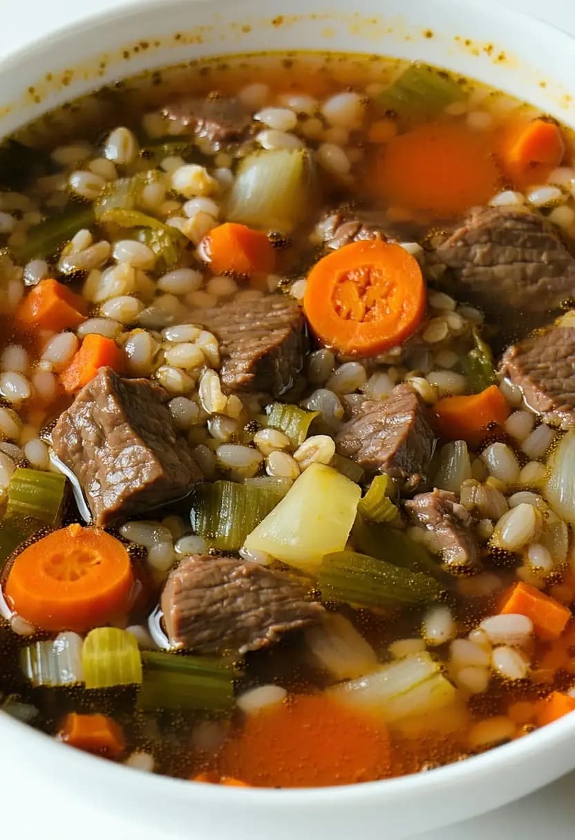 Receita de Sopa Recheada de Carne e Cevada