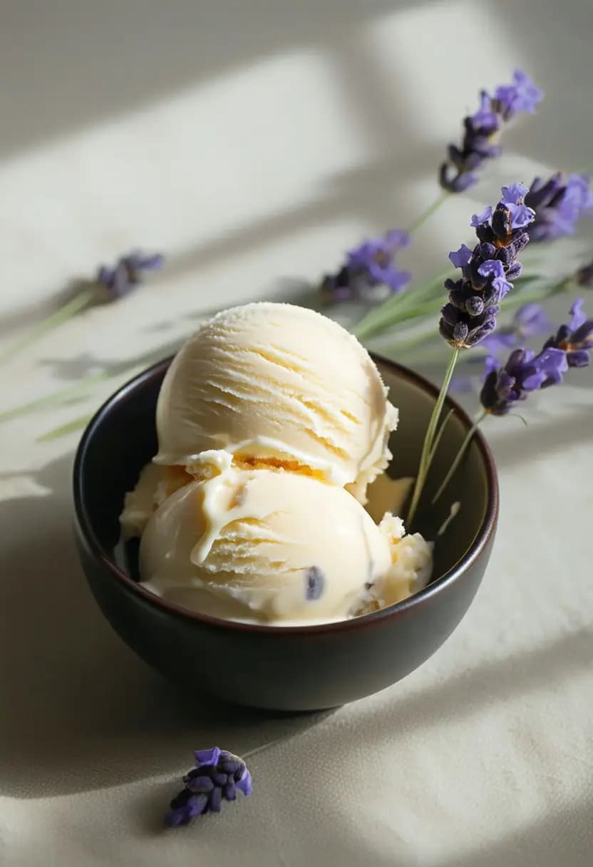 Receita de Sorvete de Honey e Lavanda