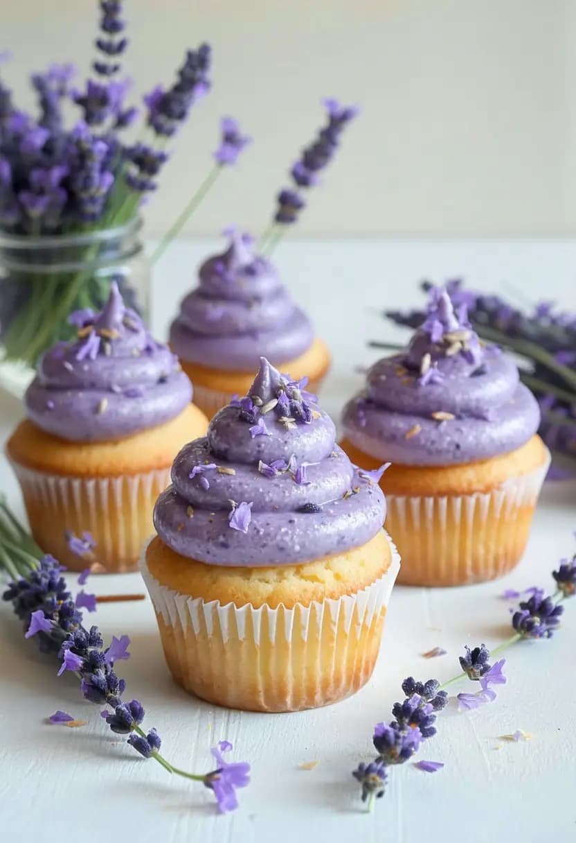 Receita de Cupcakes de Lavanda