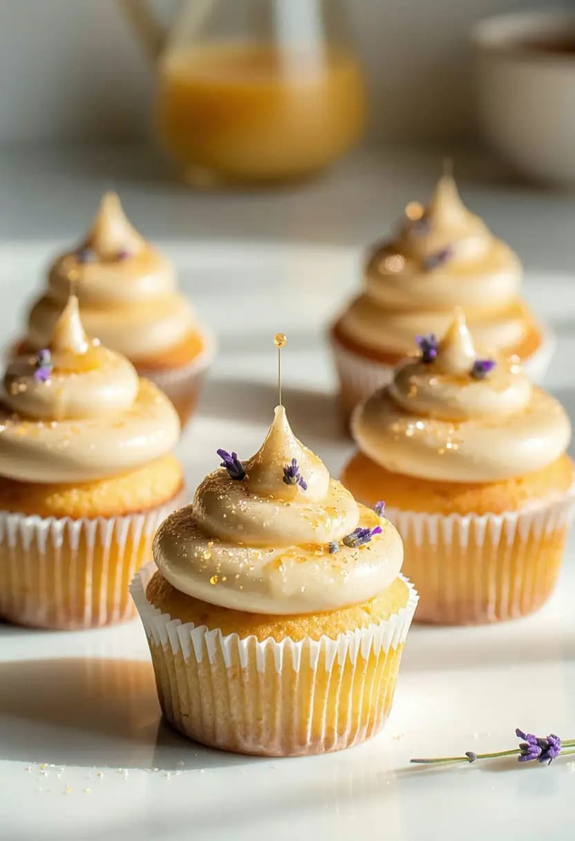 Receita de Cupcakes de Mel de Lavanda