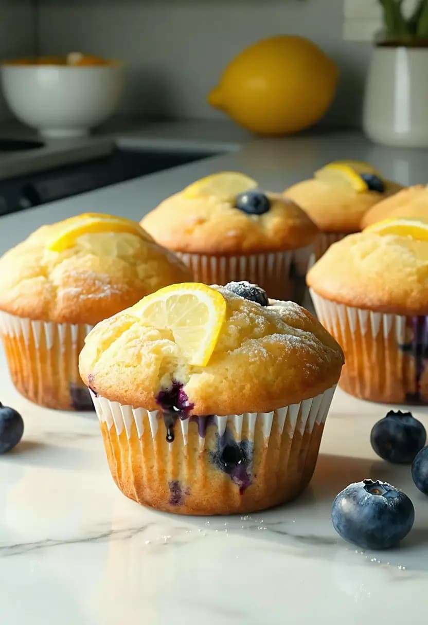 Receita de Muffins de Limão e Mirtilo