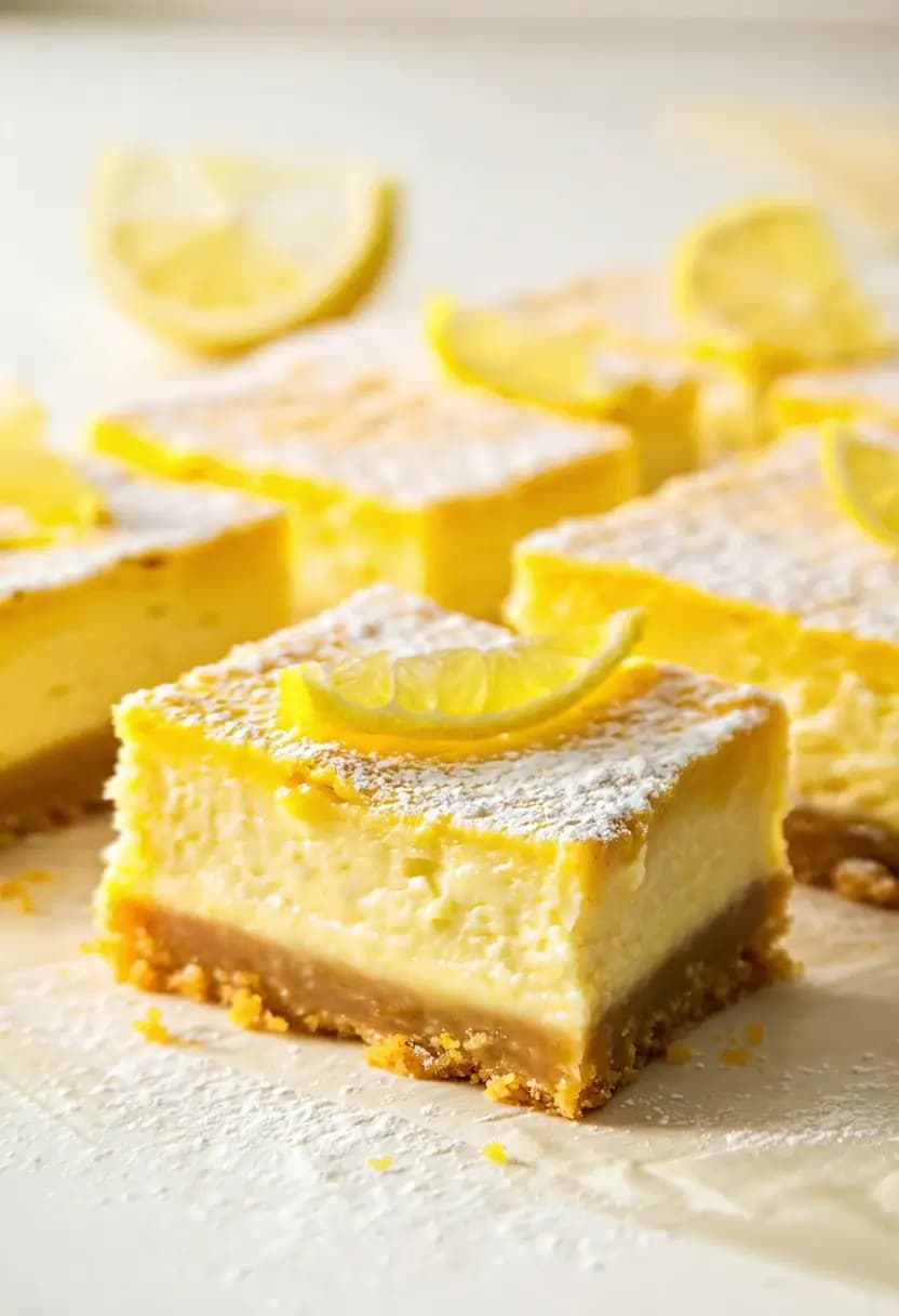 Receita de Barras de Cheesecake de Limão