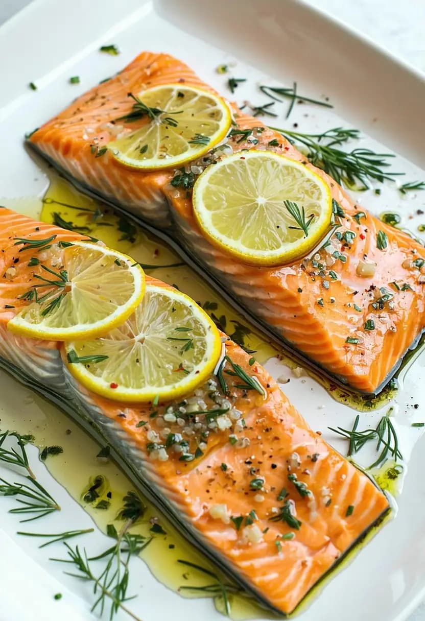 Receita de Salmão Assado com Limão e Alho