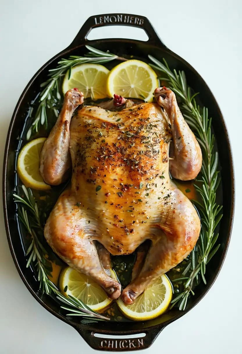 Receita de Frango Assado com Limão e Ervas
