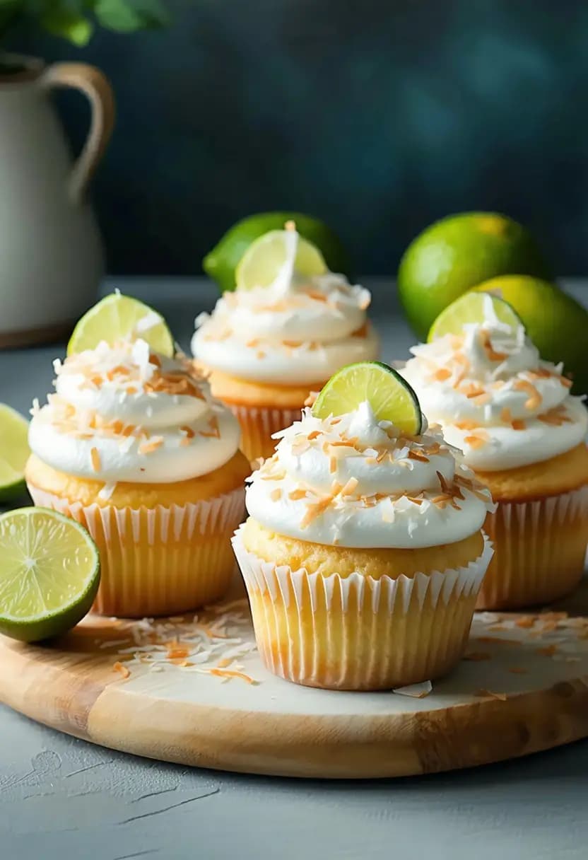 Receita de Cupcakes de Lima e Coco