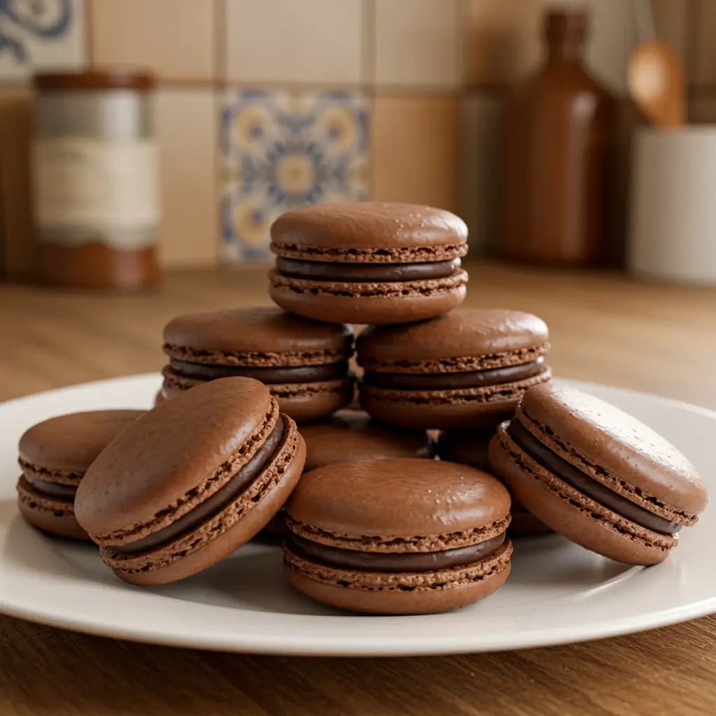 Receita de Macarons au chocolat