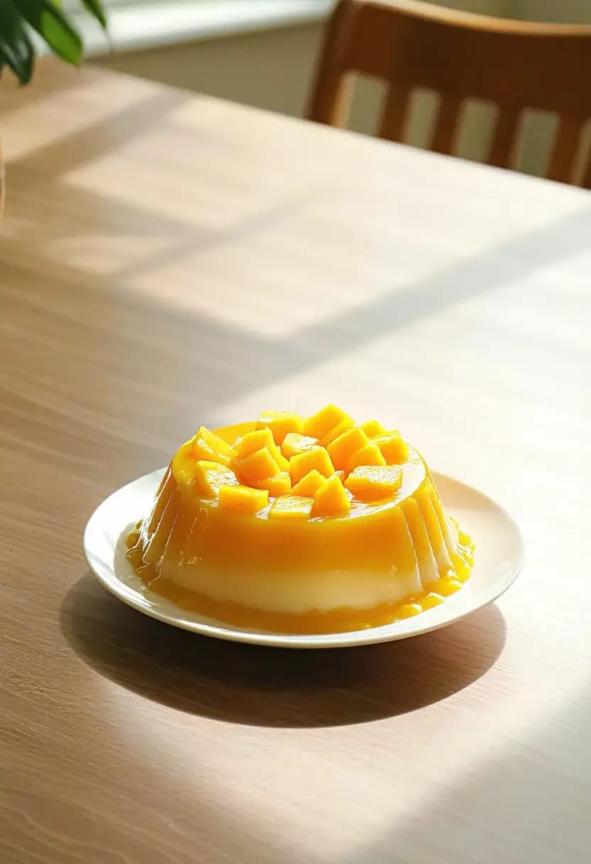 Receita de Pudim de Manga