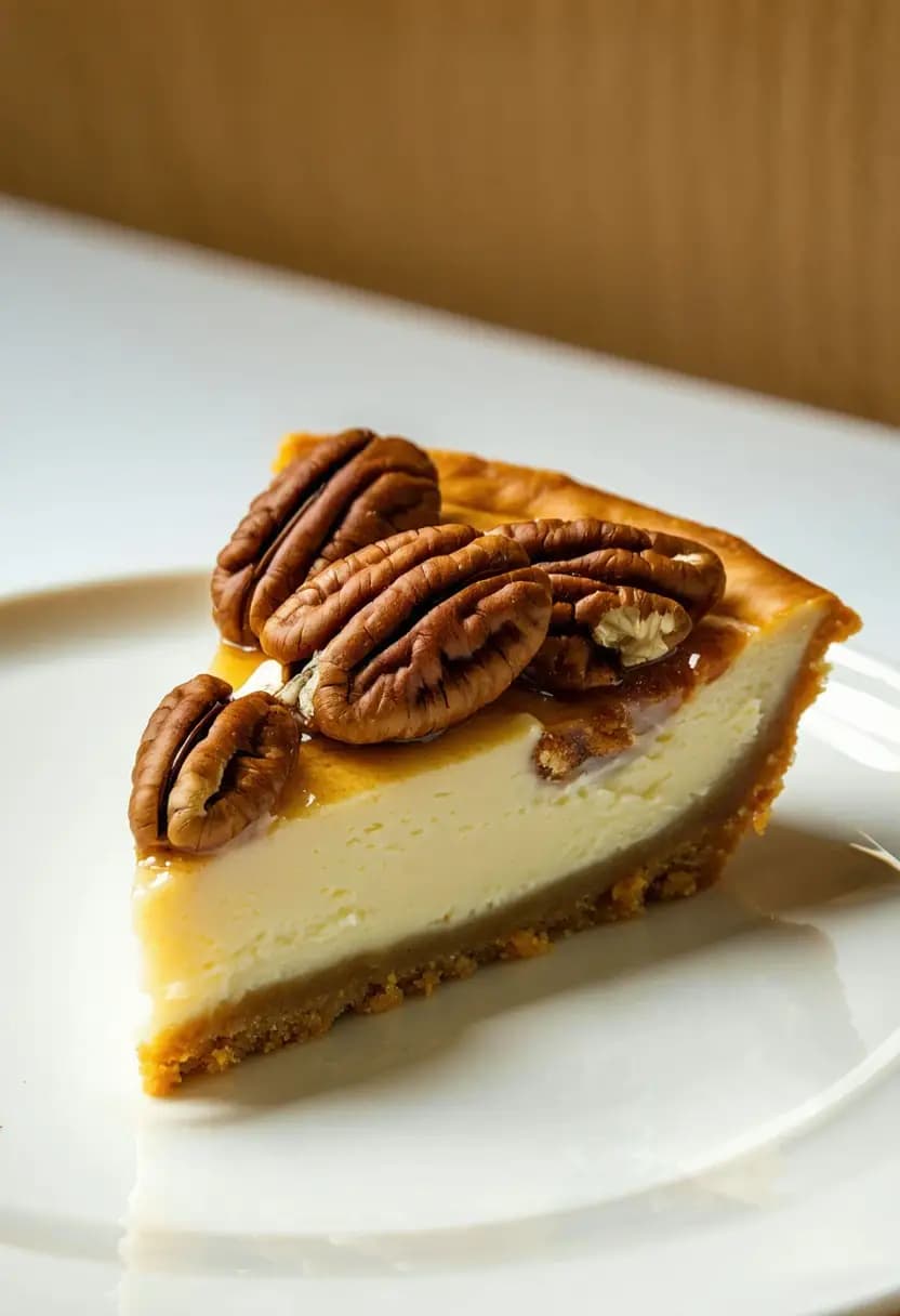 Receita de Cheesecake de Nozes e Xarope de Maple