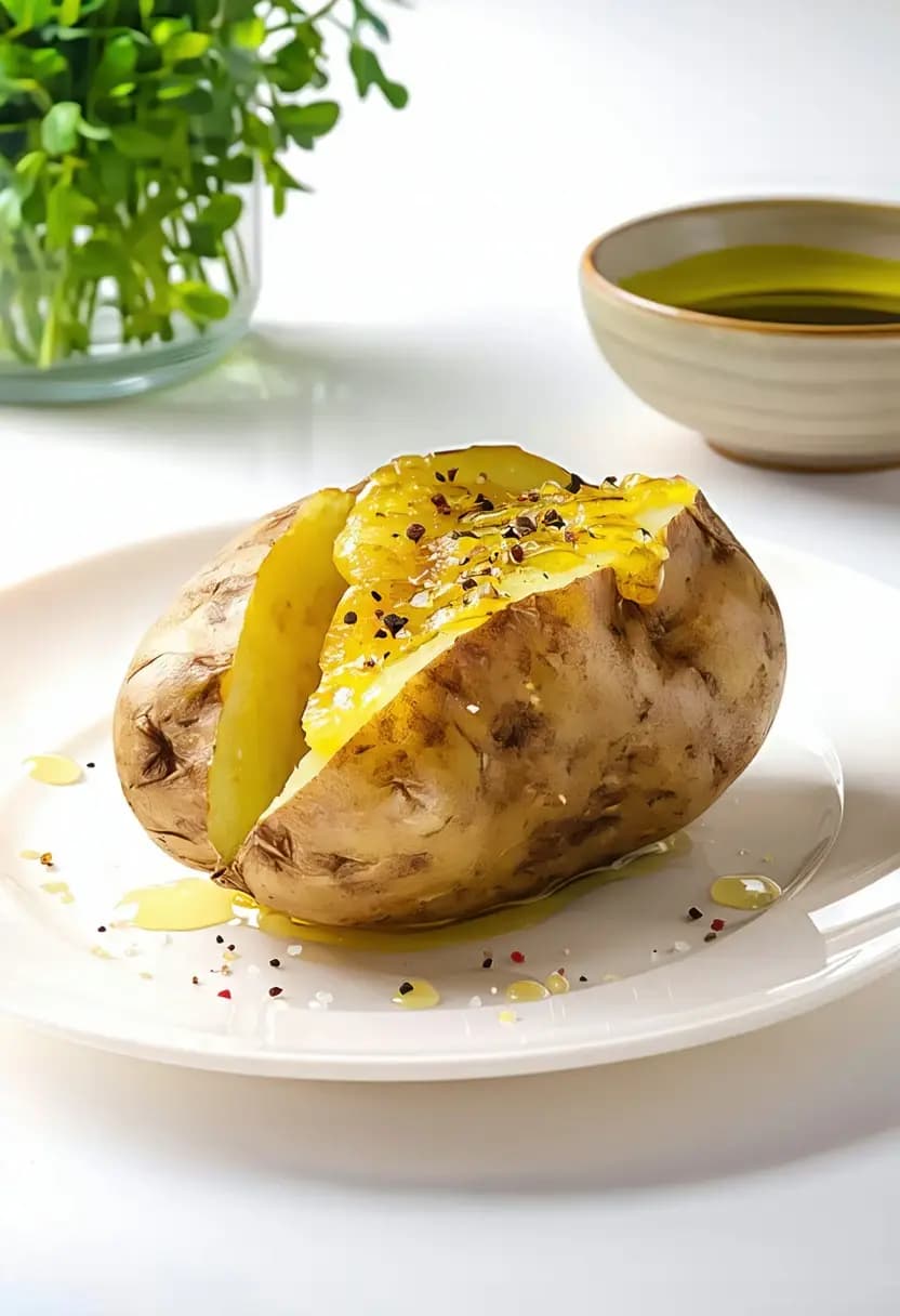 Receita de Batata Assada no Microwave