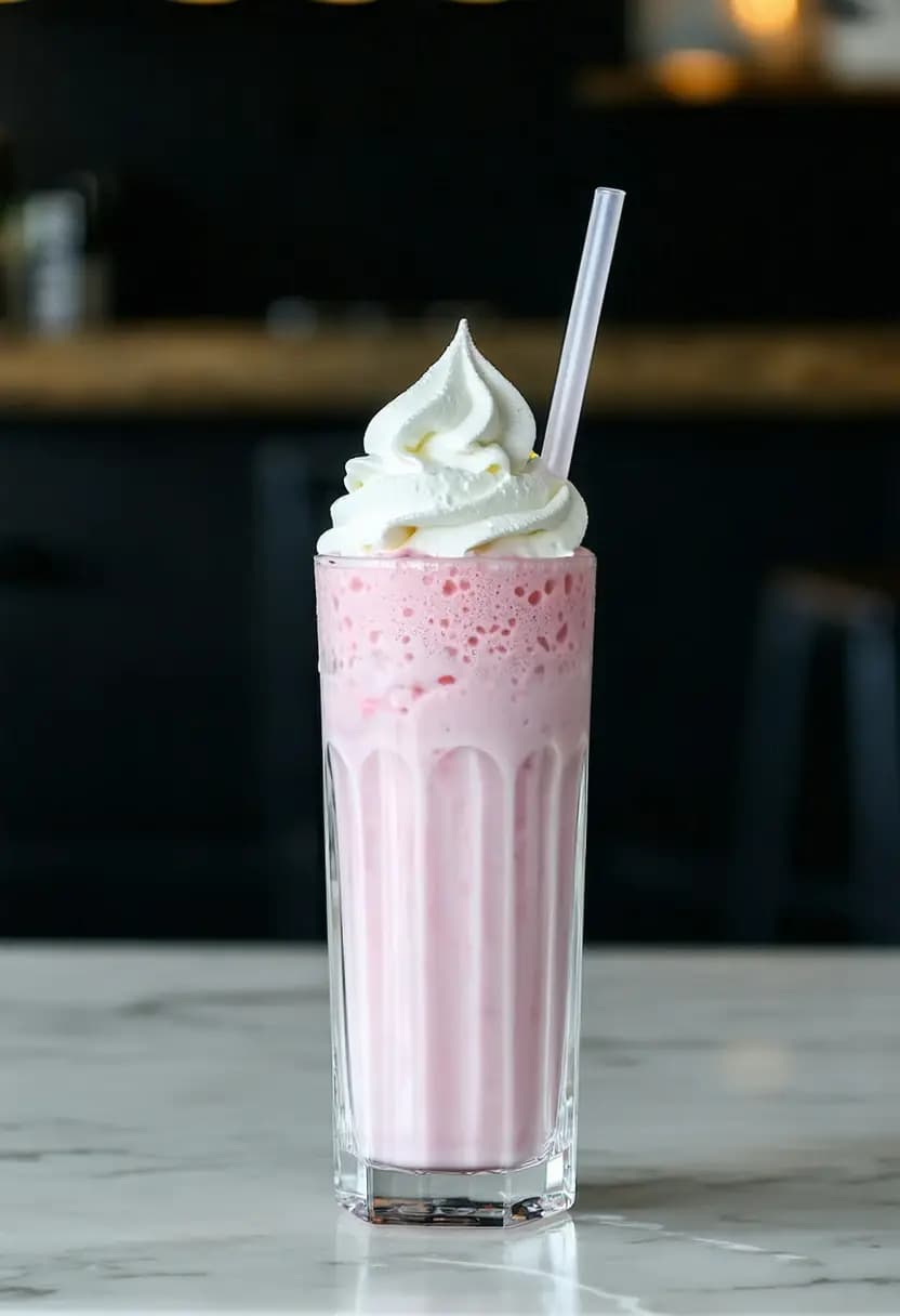 Receita de Milkshake de Morango Simples