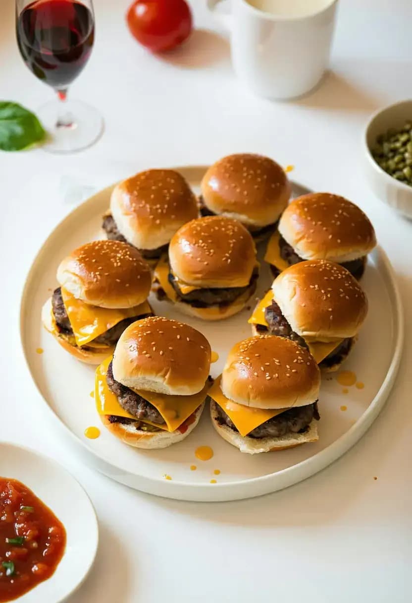 Receita de Mini Cheeseburgers