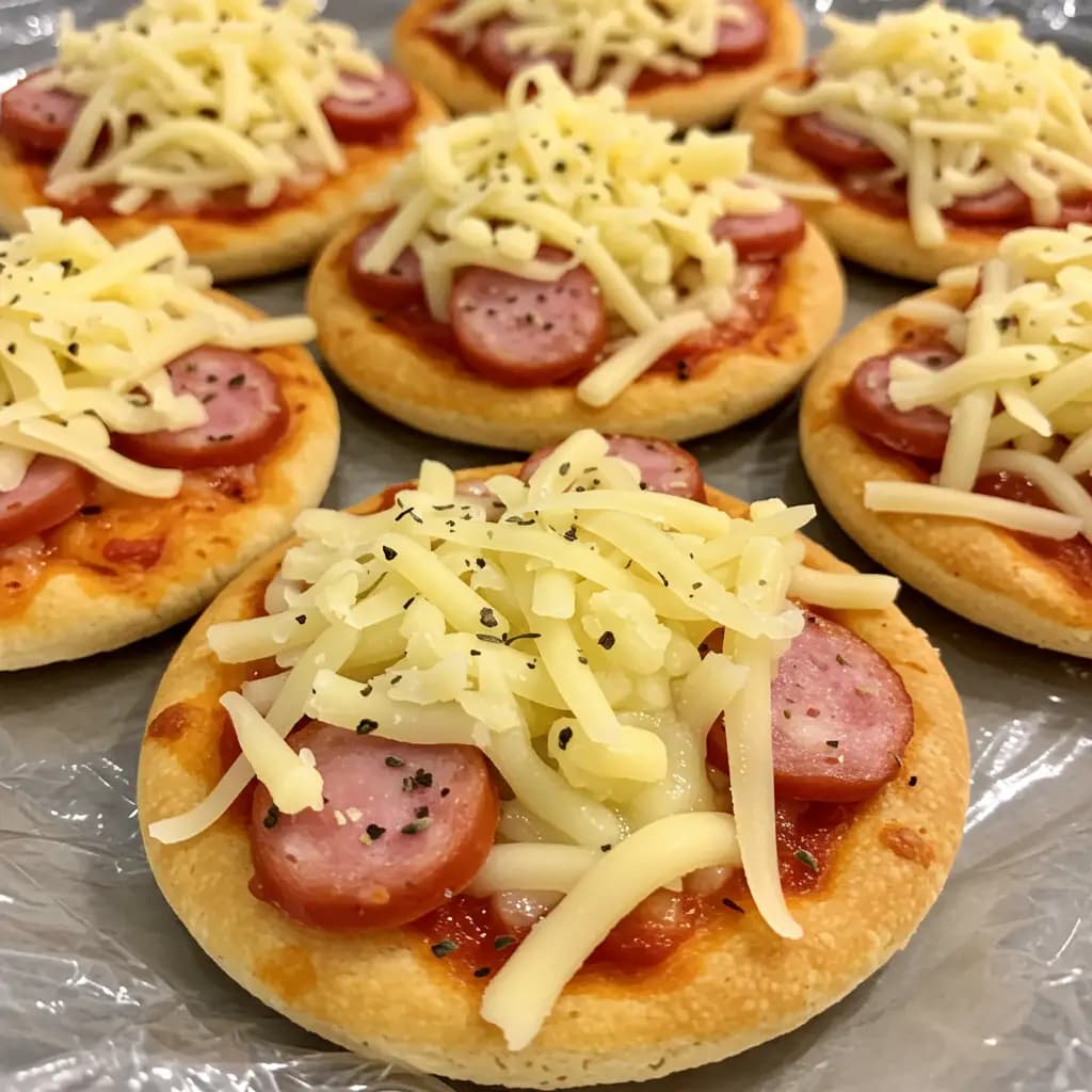 Receita de Mini Pizzas Caseiras