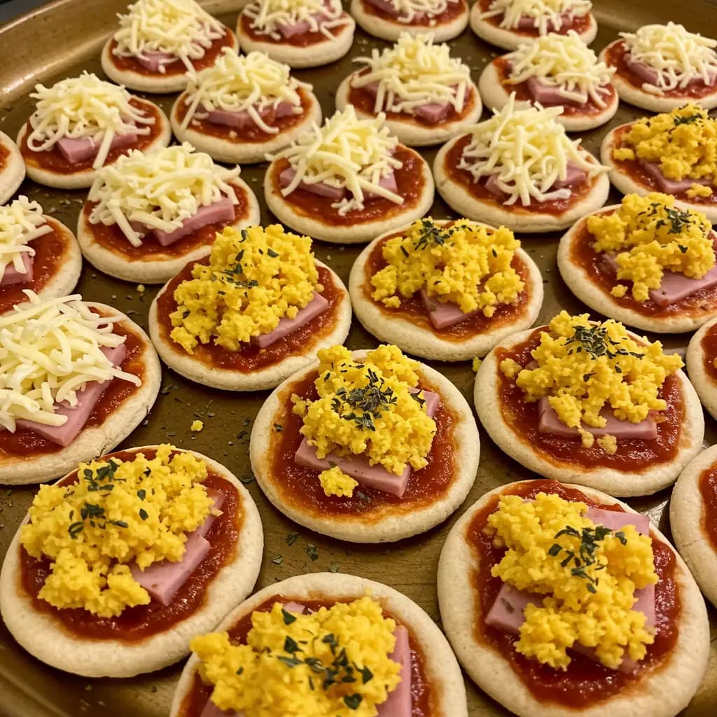 Receita de Mini Pizzas Caseiras