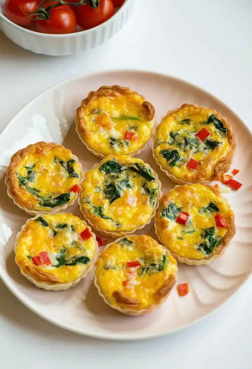 Receita de Mini Quiches Vegetais