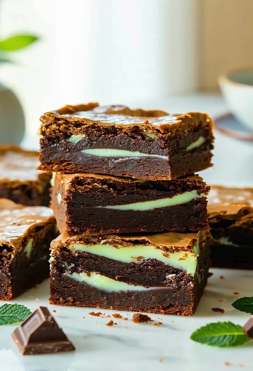 Receita de Brownies de Menta com Chocolate