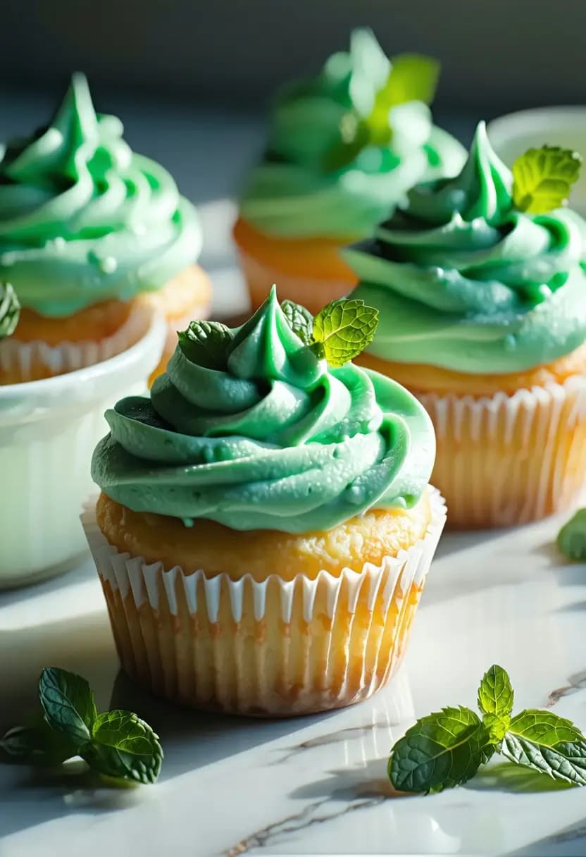 Receita de Cupcakes de Menta
