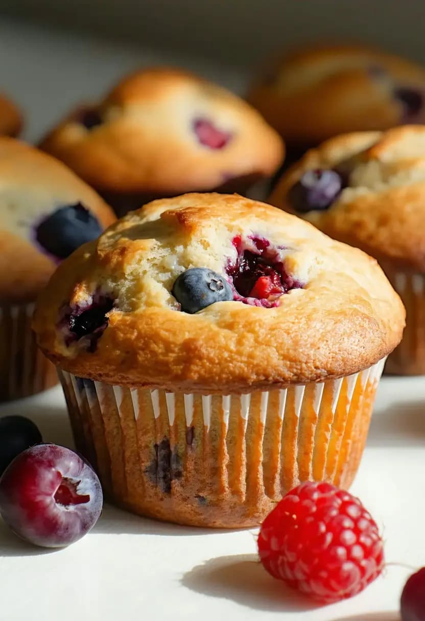 Receita de Muffins de Frutas Vermelhas