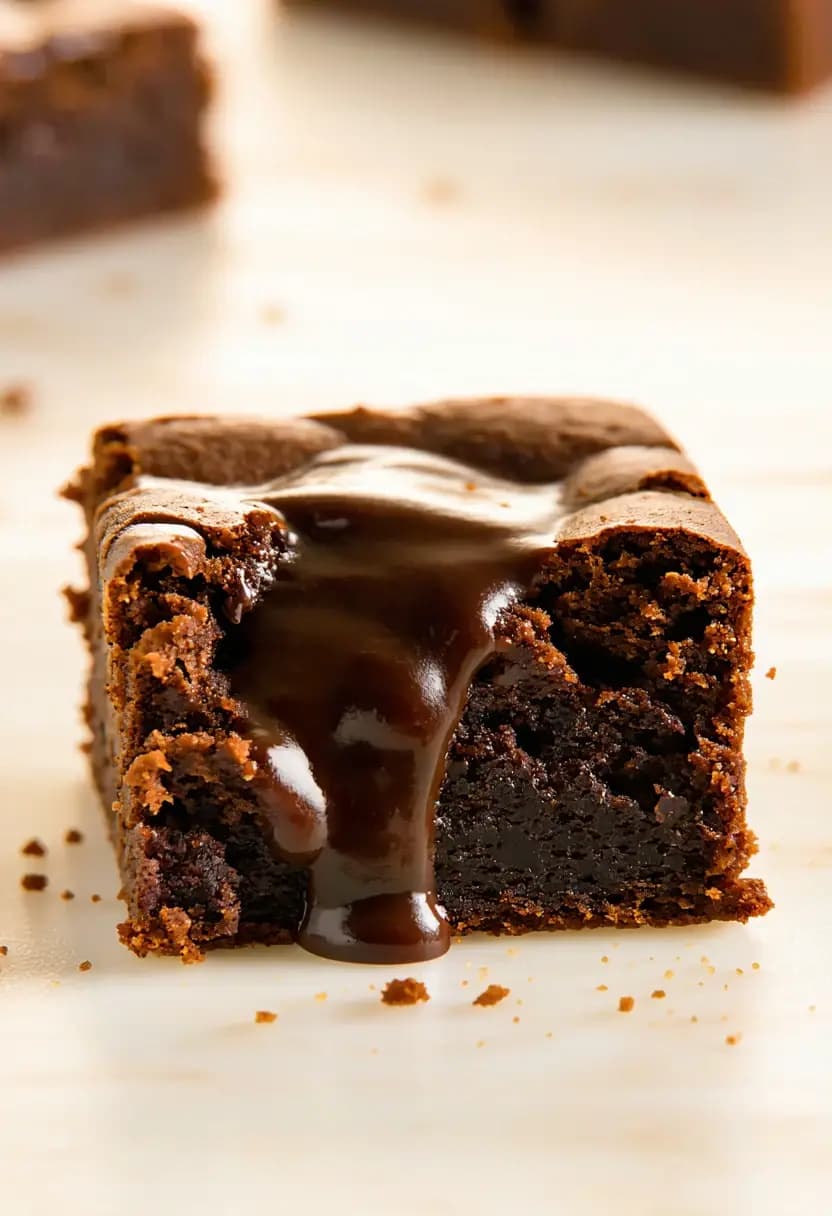 Receita de Brownies de Chocolate Derretido