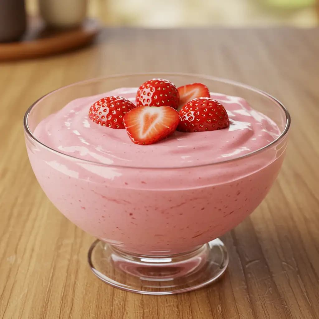Receita de Mousse de morango Fácil