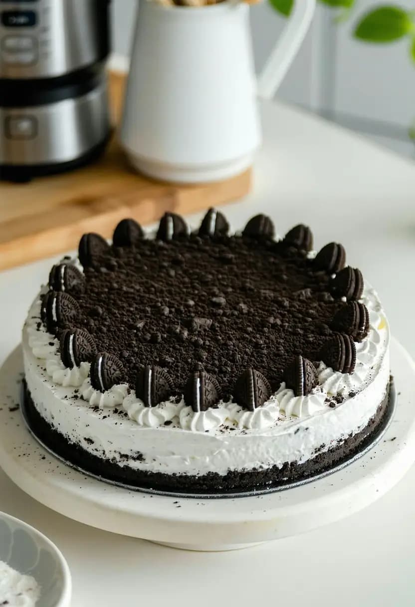 Receita de Cheesecake Oreo Sem Assar