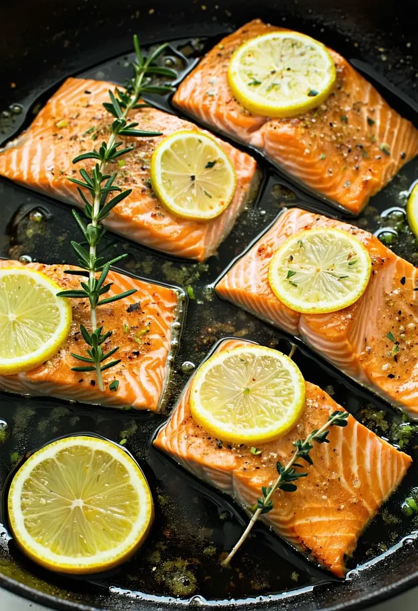 Receita de Salmão com Ervas e Limão para uma Pessoa