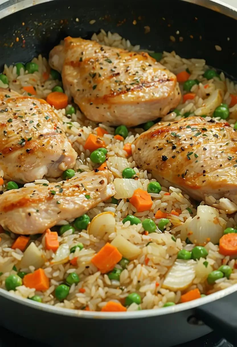 Receita de Frango e Arroz para uma Pessoa