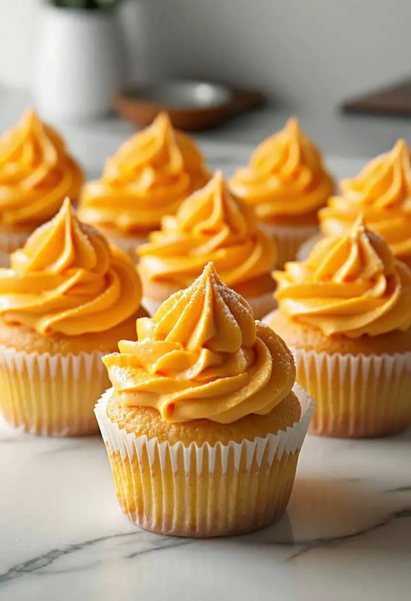 Receita de Cupcakes de Laranja Creamsicle