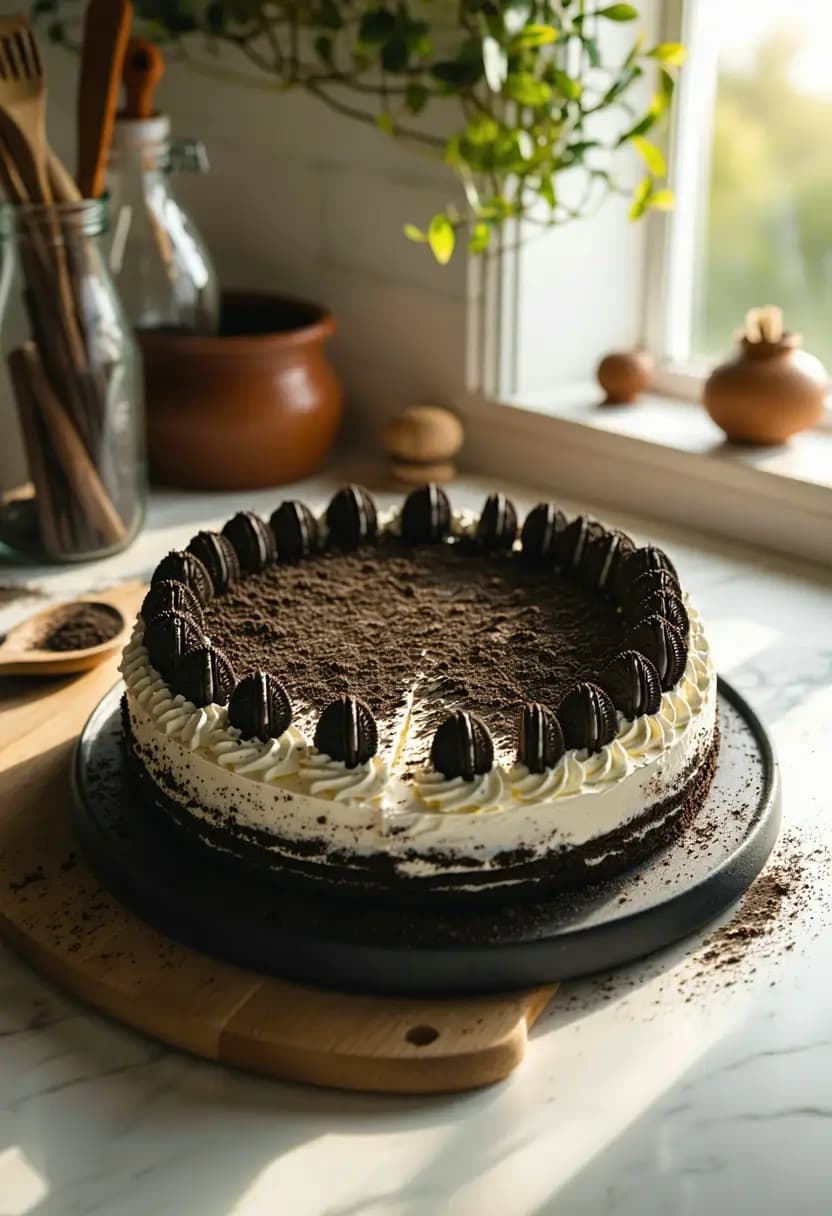 Receita de Cheesecake de Oreo