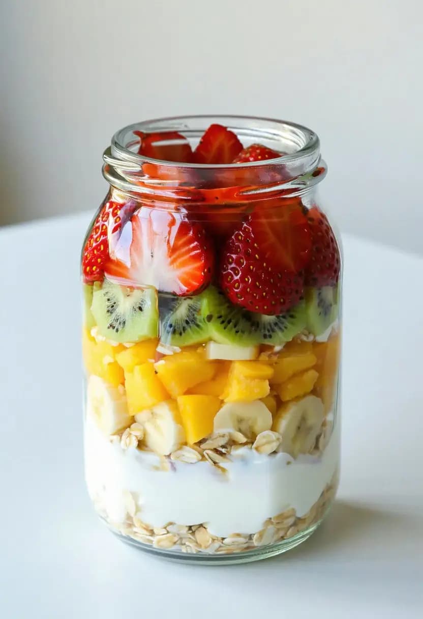 Receita de Overnight com Iogurte e Frutas