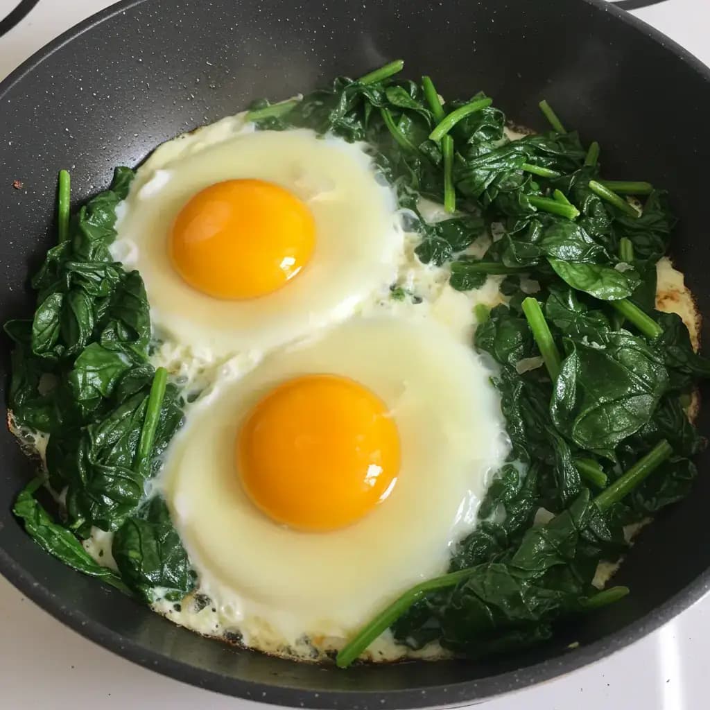 Receita de Ovos com Espinafre