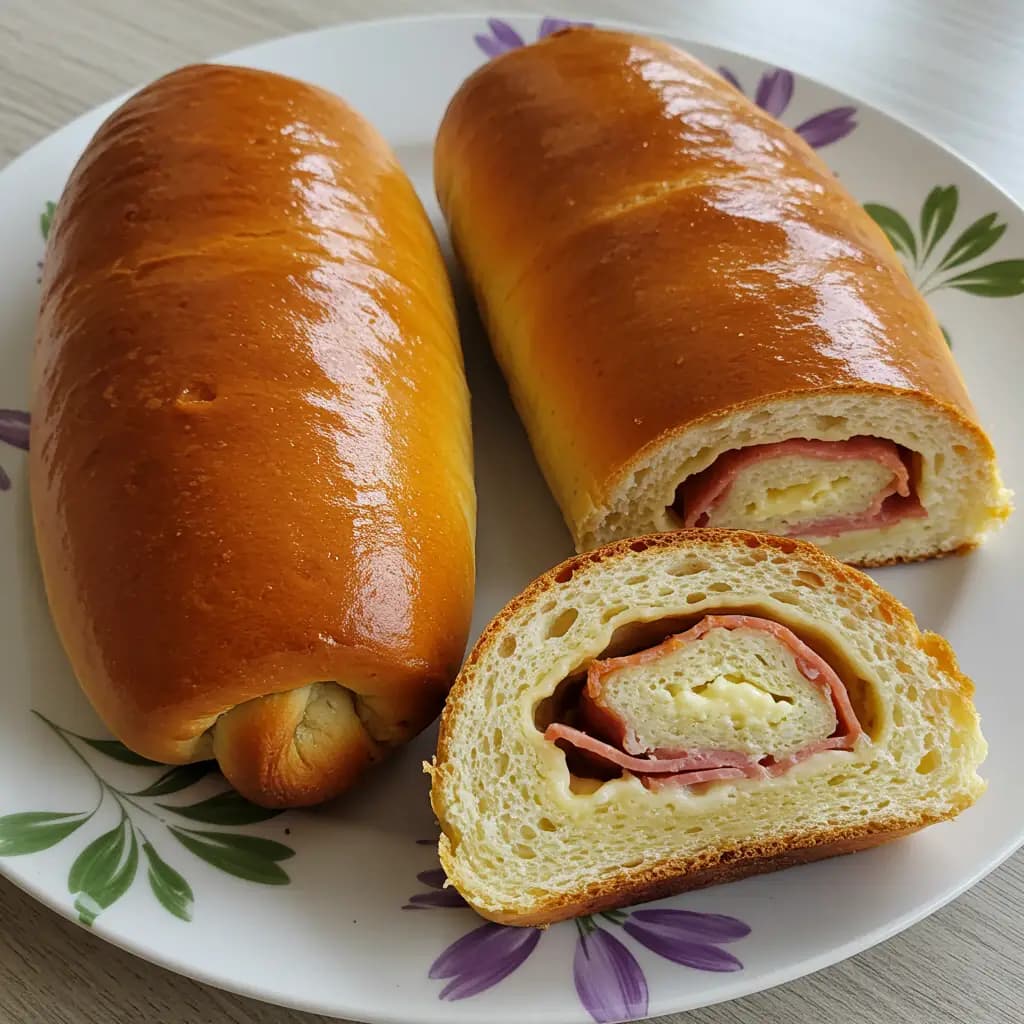 Receita de Pão caseiro recheado
