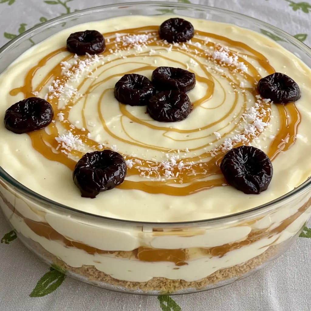 Receita de Pavê de Coco com Ameixa