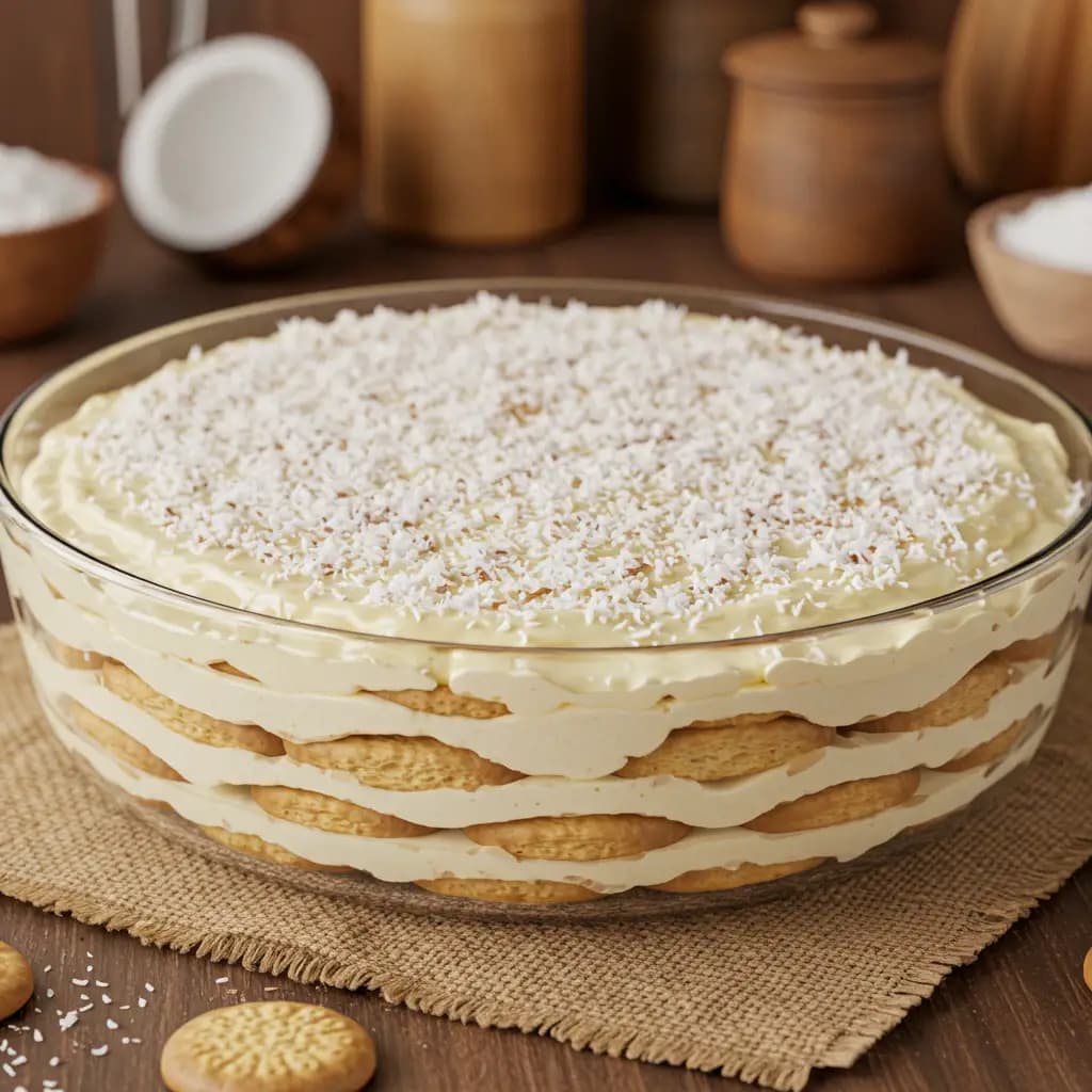 Receita de Pavê de coco