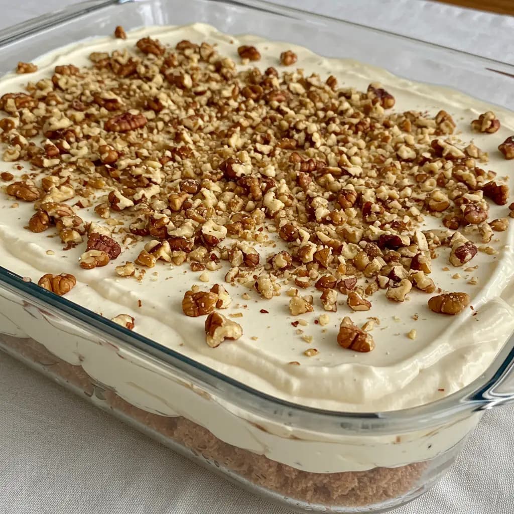 Receita de Pavê de Damasco e Nozes