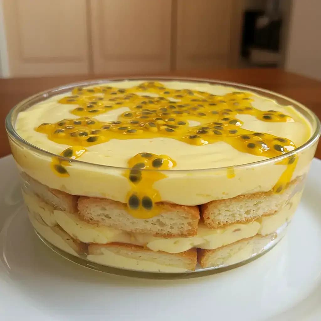 Receita de Pavê de maracujá