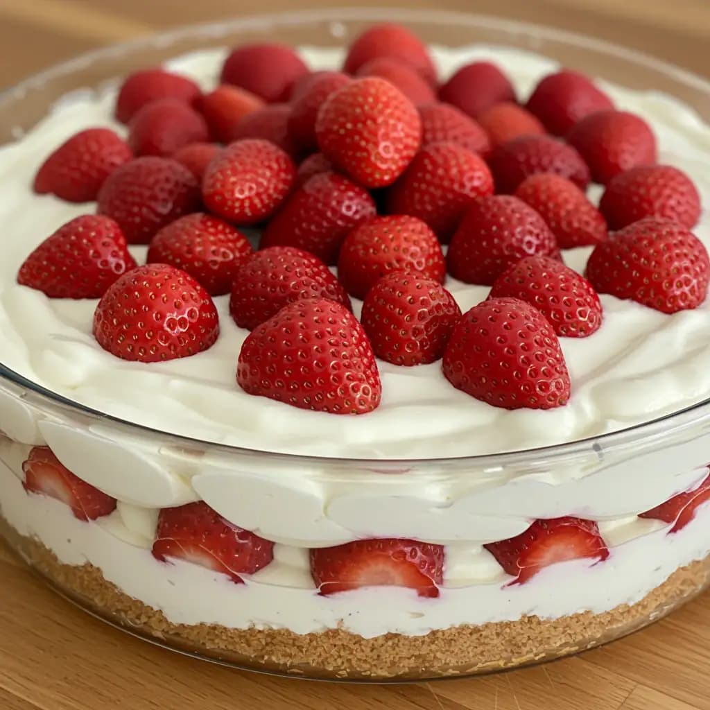 Receita de Pavê de Morangos