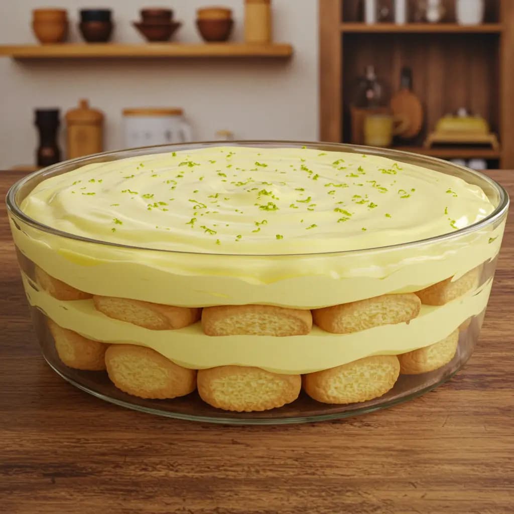 Receita de Pavê de mousse de limão