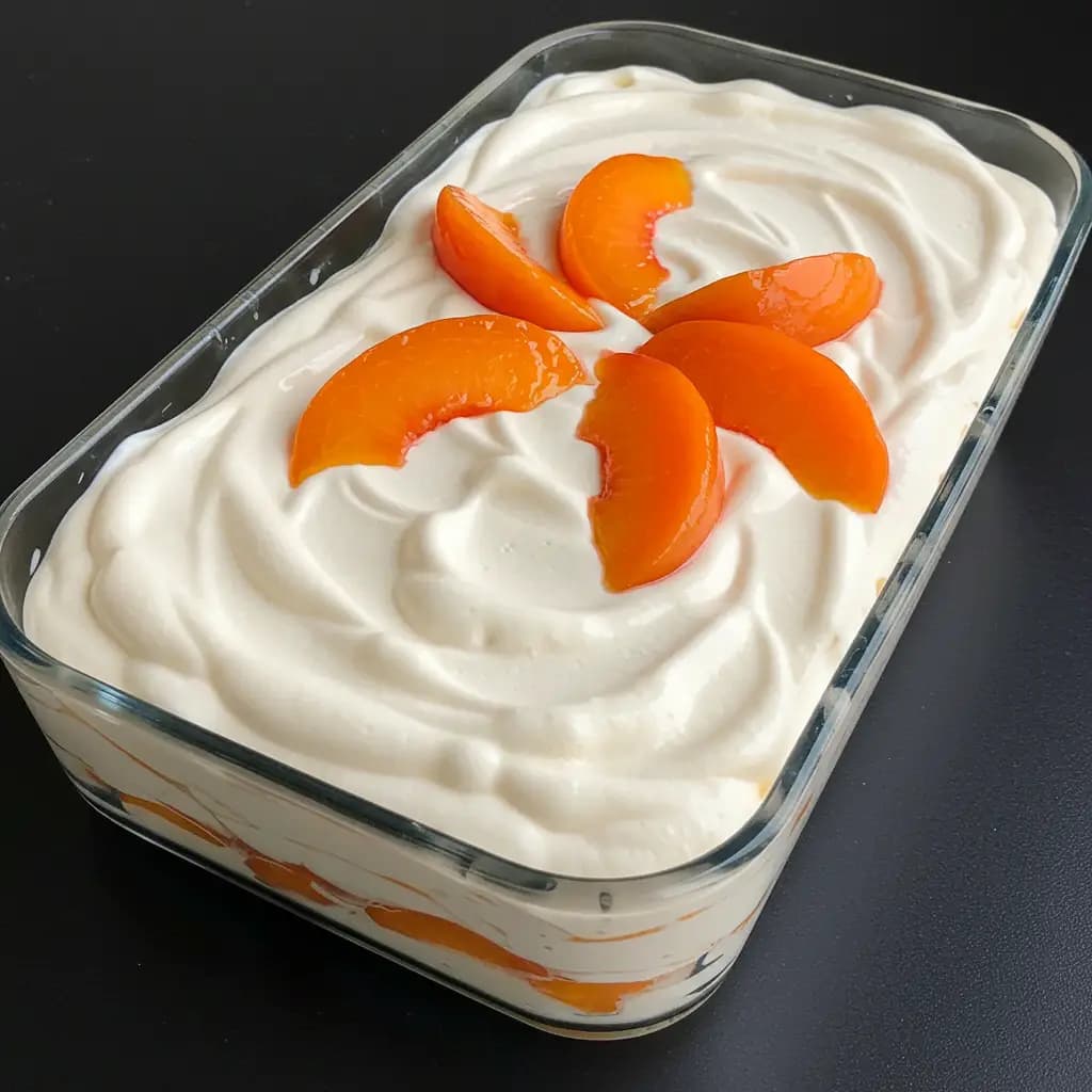 Receita de Pavê de Pêssego
