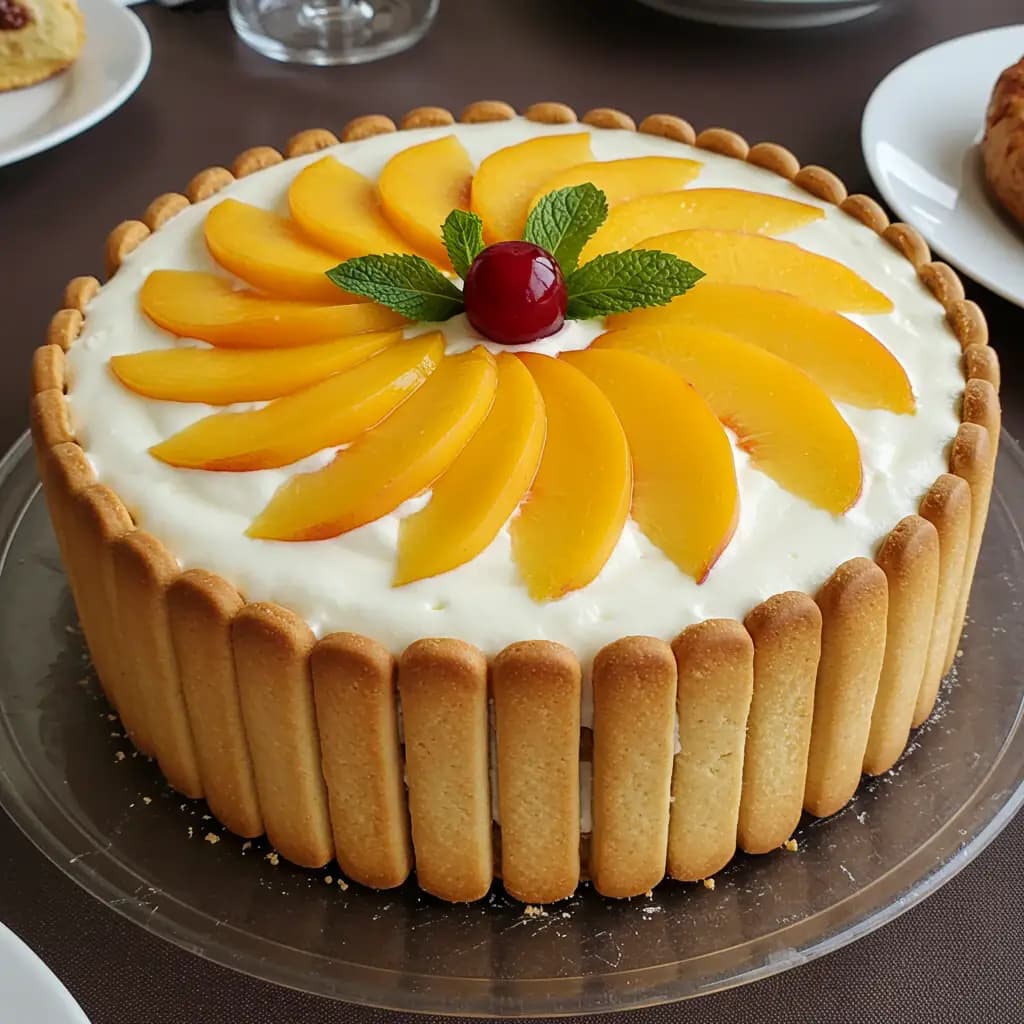 Receita de Pavê de Pêssegos