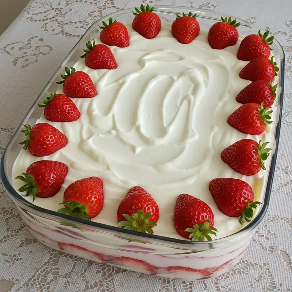 Receita de Pavê Rápido de Morango