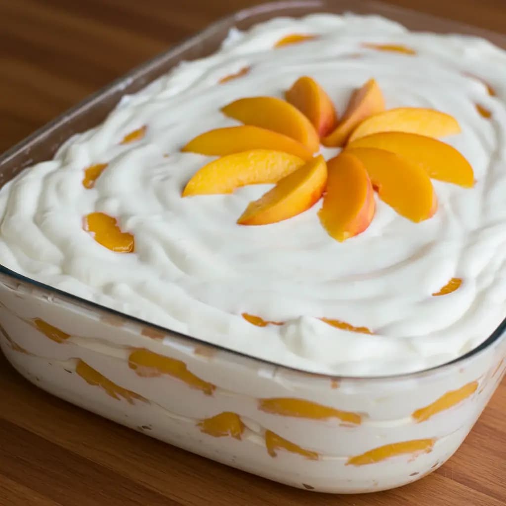 Receita de Pavê Rápido de Pêssego