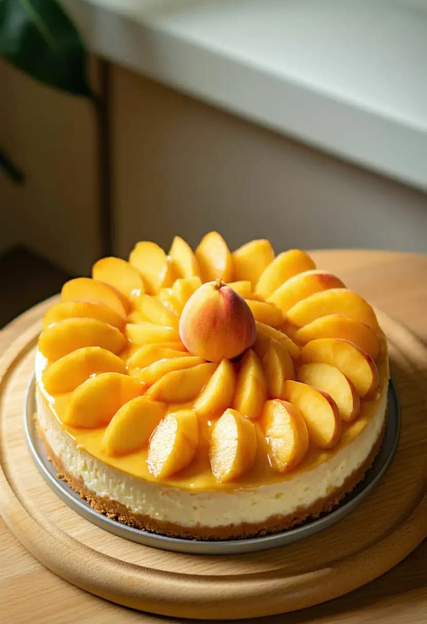Receita de Cheesecake de Pêssego