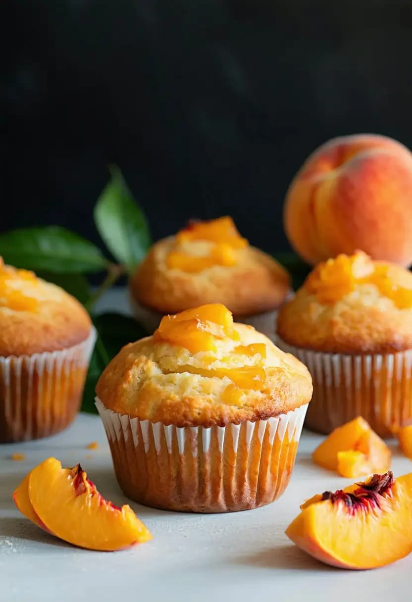 Receita de Muffins de Pêssego