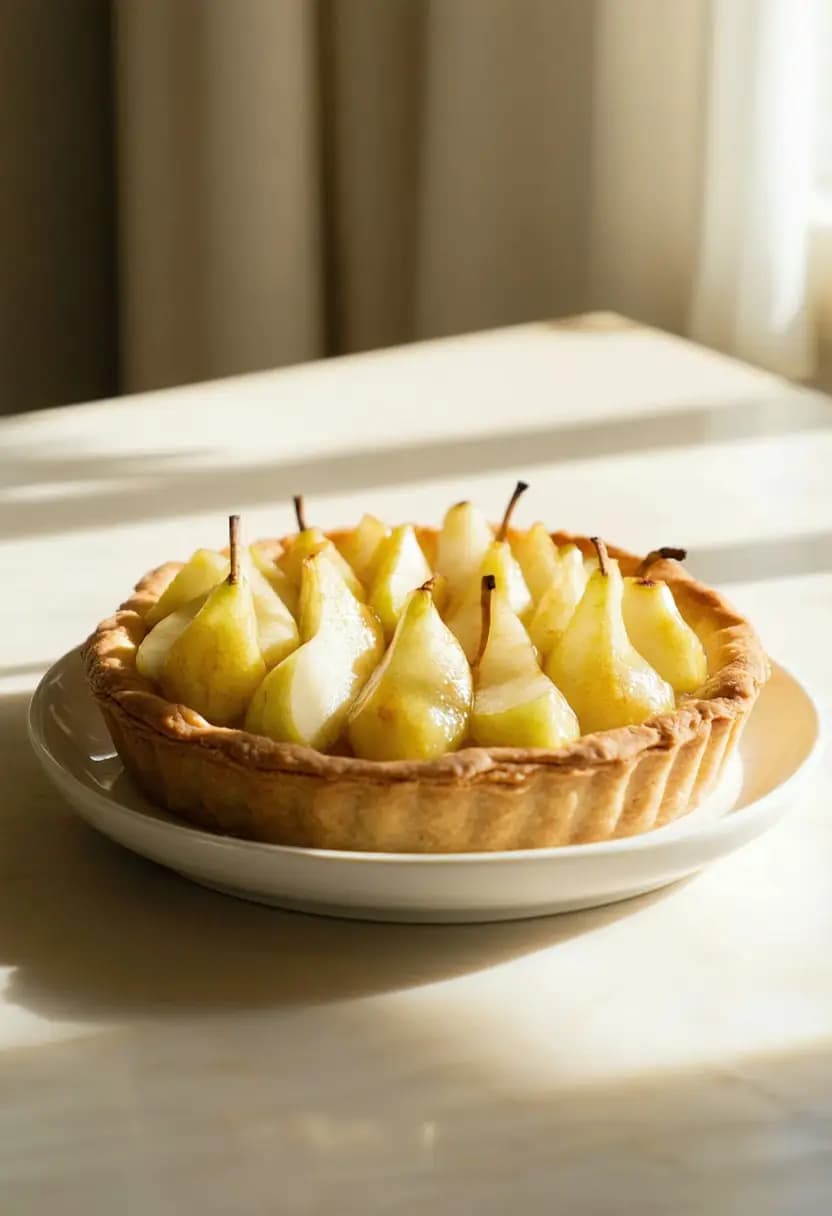 Receita de Torta Frangipane de Pera