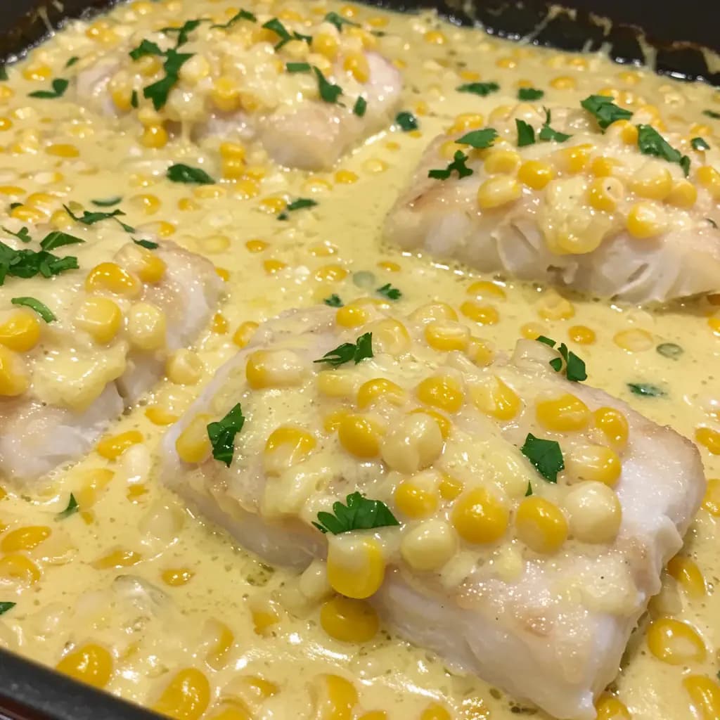 Receita de Peixe ao Creme de Milho