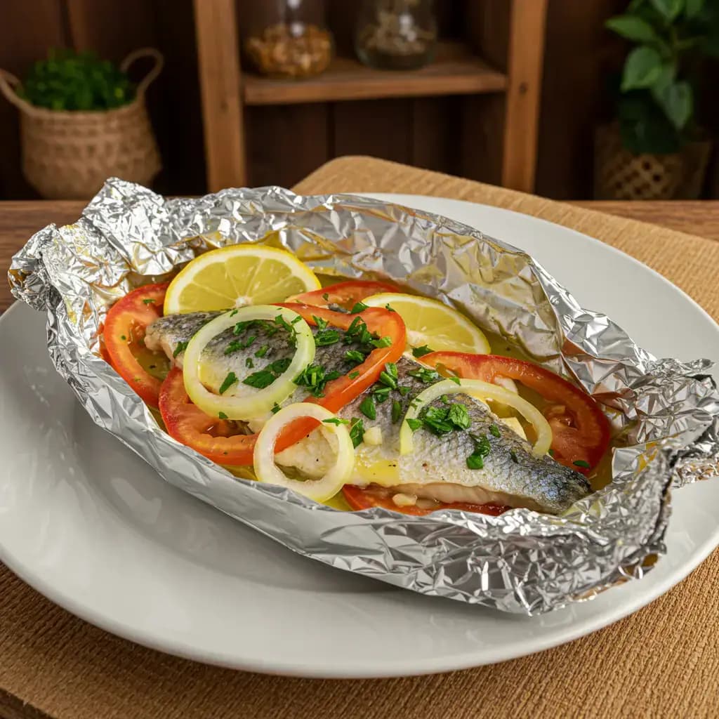 Receita de Peixe no papelote