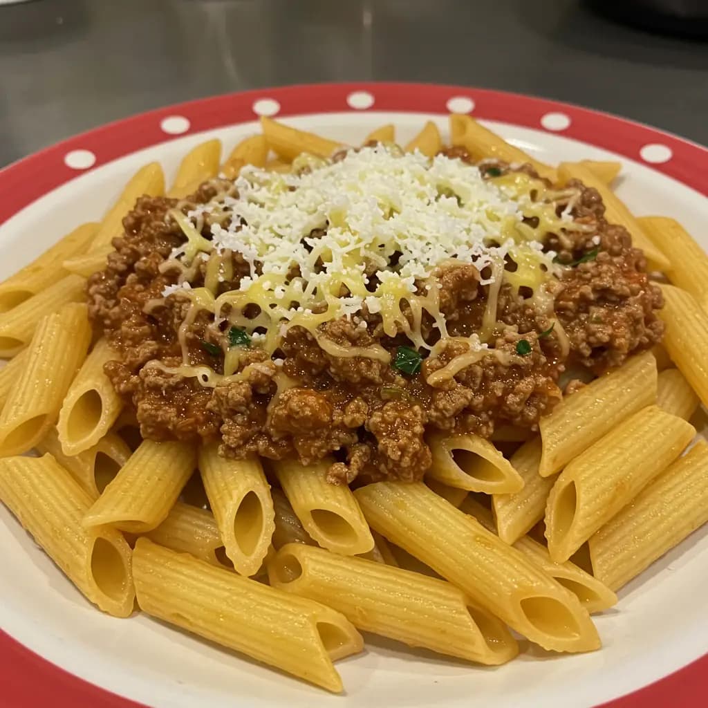 Receita de Penne à Bolonhesa